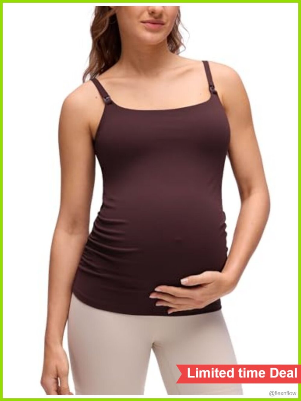 Maternity Nursing Tank Top Sleeveless Butterluxe with Built-in Bra